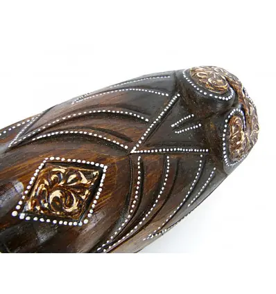 Masque style africain en bois 30cm - décoration exotique
