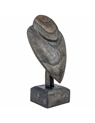 Buste d'exposition Présentoir Bijoux en bois 30cm | Finition "Noir Vintage"