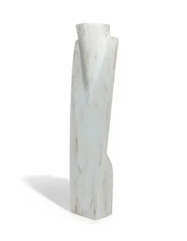 Présentoir en bois pour Colliers longs & Sautoirs 60cm | Finition "Blanc Cérusé"