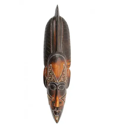 Décoration murale africaine. Masque africain 50cm en bois.