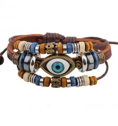 Bracelet porte-bonheur pour homme. Protection contre le mauvais oeil