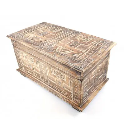 Coffre de Rangement en bois Style ethnique africain