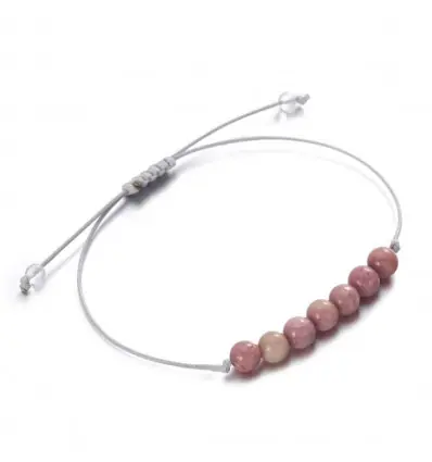Bracelet Porte-bonheur "Compassion" en rhodochrosite.