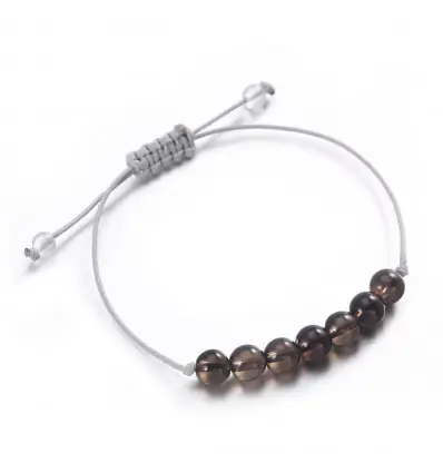 Bracelet Porte-bonheur "Lucidité" en quartz fumé.
