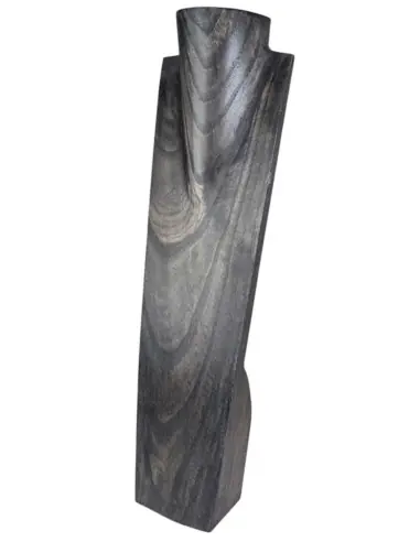 Présentoir en bois pour Colliers longs & Sautoirs 60cm | Finition "Noir Vintage"