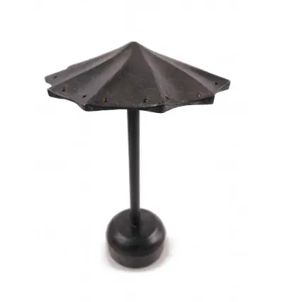 Présentoir à Boucles d'Oreilles forme Parasol en bois 26cm | Finition "Noir Vintage"