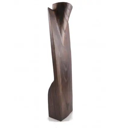 Grand Buste en bois Présentoir à colliers 50cm | Finition "Chocolat"