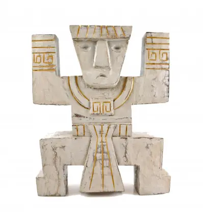 Totem d'Immunité "Koh Tarutao" en bois 30cm - Style Inca Aztèque