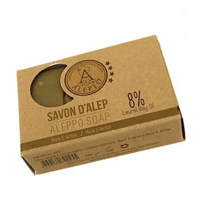 Savon d'Alep 100g parfum Musc et Ambre | Alepeo