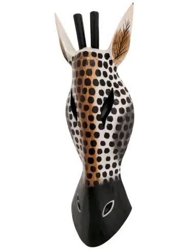 Masque africain Girafe 50cm en bois