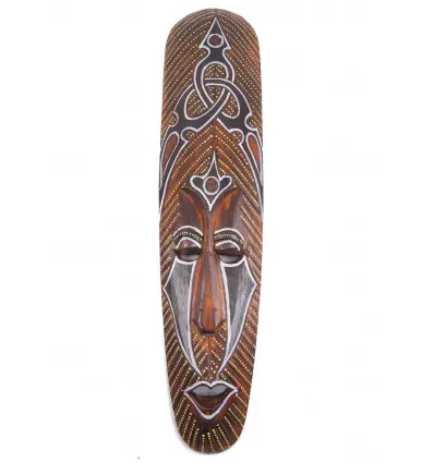 Masque Africain en bois 50cm motif Tribal