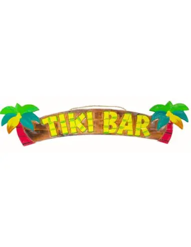 Grande enseigne "Tiki Bar" en bois 100cm | Décoration Tropicale
