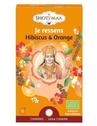 Infusion Ayurvédique Bio 2ème Chakra Je ressens Hibiscus & Orange | Shoti Maa Chakras