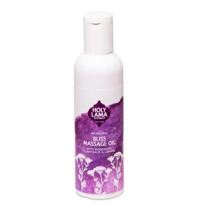 Huile de massage ayurvédique "Bonheur" 100ml au Romarin, sauge sclarée et citron | Holy Lama
