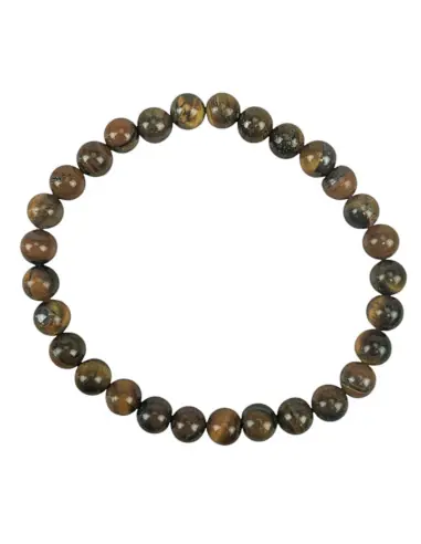 Bracelet Oeil de Tigre - boules 6mm
