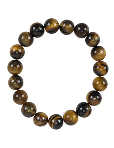 Bracelet œil de Tigre naturel | Boules 10mm
