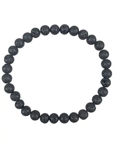 Bracelet Pierre de Lave / Basalte | Boules 6mm