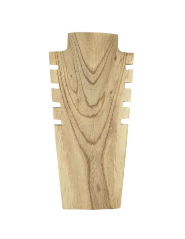 Présentoir en bois pour colliers et pendentifs 30cm | Finition "Bois brut naturel"