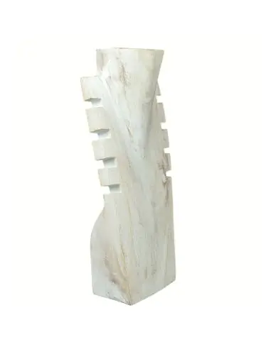 Présentoir en bois pour colliers et pendentifs 30cm | Finition "Blanc Cérusé"
