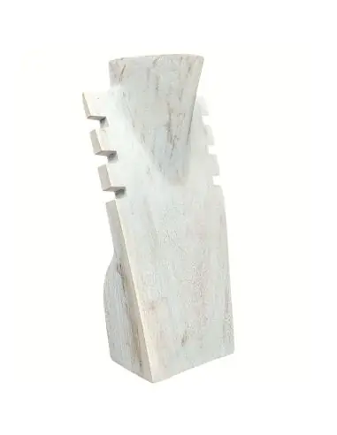 Présentoir en bois pour colliers et pendentifs 25cm | Finition "Blanc Cérusé"