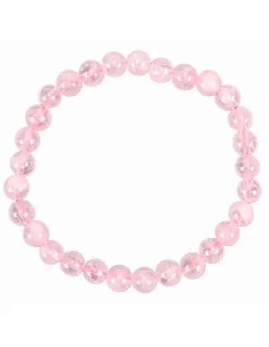 Bracelet Quartz rose | Boules 6mm