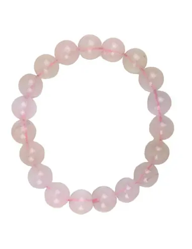 Bracelet Quartz rose - boules 10mm