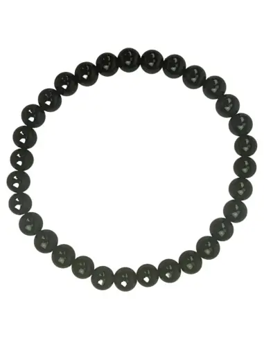 Bracelet Onyx / Agate noire | Boules 6mm