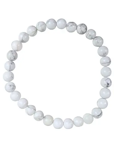 Bracelet Howlite | Boules 6mm