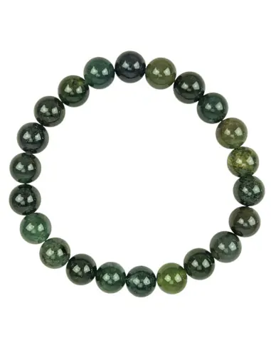 Bracelet Agate Mousse | Boules 8mm