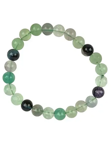 Bracelet Fluorite multicolore | Boules 8mm