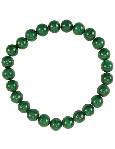Bracelet en Malachite du Congo AAA | Boules 8mm