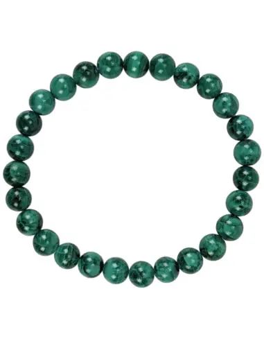 Bracelet en Malachite du Congo AAA | Boules 6mm