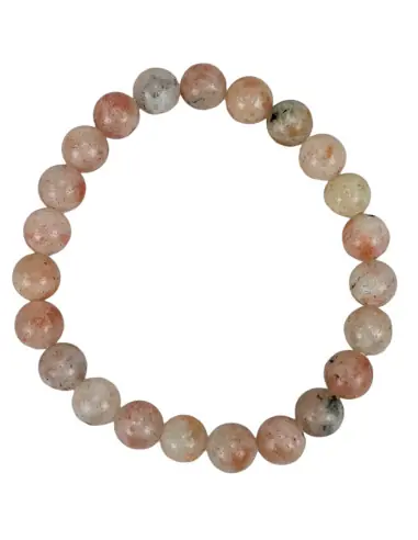 Bracelet en Pierre de Soleil (Héliolite) | Boules 8mm