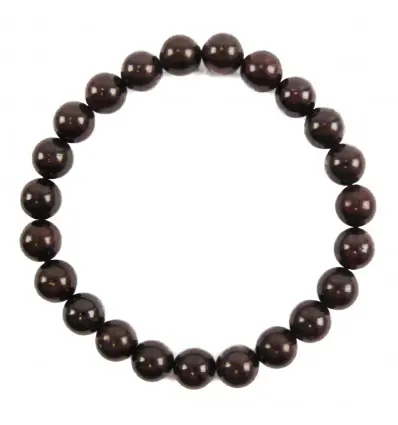 Bracelet en Grenat Rouge du Brésil AAA | Boules 8mm