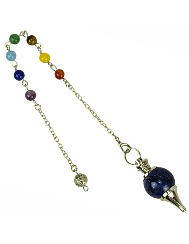 Pendule séphoroton en Lapis Lazuli - 7 chakras