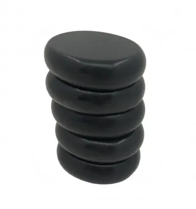 Coffret de massage aux pierres chaudes. 5 galets de basalte.