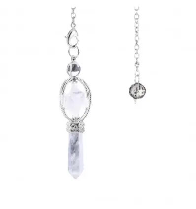 Pendule Merkaba en Cristal de roche