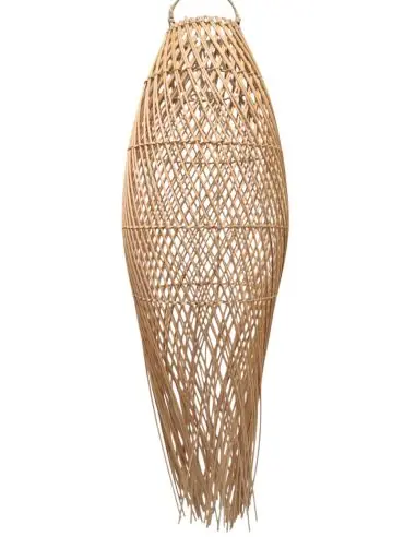 Suspension Boho Chic "Shana" en rotin 25x80cm
