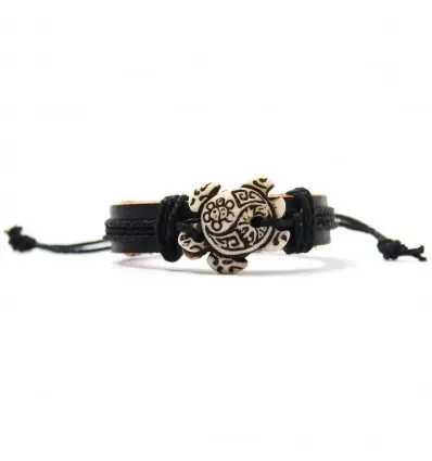 Bracelet mixte - Tortue blanche Tribal