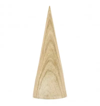 Cône en bois 20cm - Présentoir à Bracelets et Montres | Finition Bois brut naturel