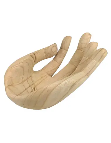 Vide-poche en forme main en bois brut 30cm