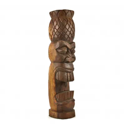 Tiki Painapo Totem Polynésien en bois de Suar 50cm