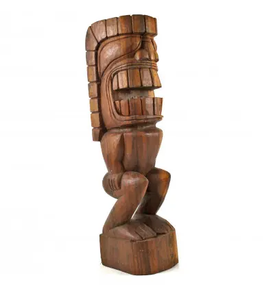 Tiki Kamalo Polynésien en bois de Suar 50cm