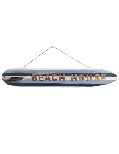 Planche de Surf décorative "Beach House" 100cm en bois