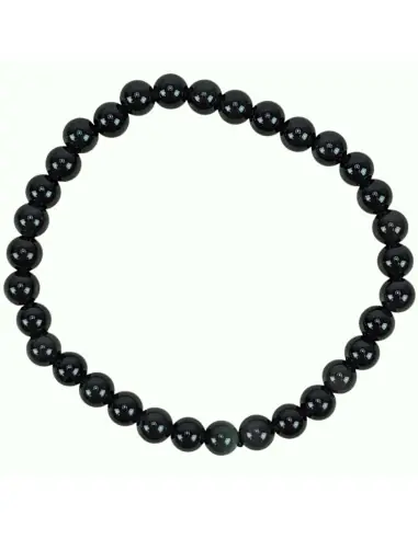 Bracelet en Obsidienne œil céleste | Boules 6mm