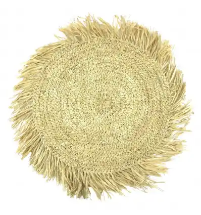 Set de Table / Déco murale ronde en raphia naturel ø55cm | Esprit Boho Chic
