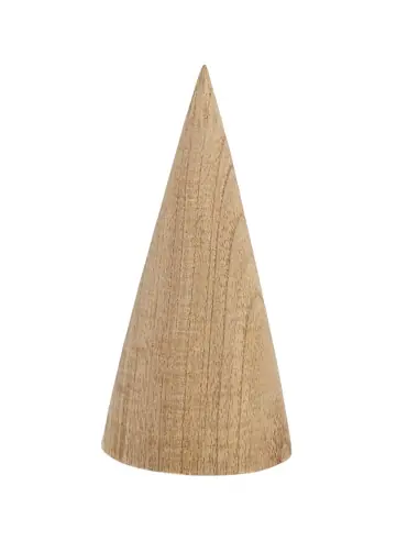 Cône en bois 15cm - Présentoir à Bijoux | Finition Bois brut naturel