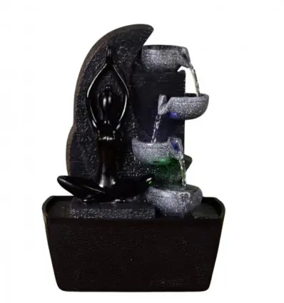 Fontaine d'intérieur moderne Yama 25cm avec éclairage Led
