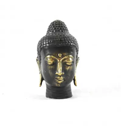 Petite tête de Bouddha en laiton 8cm