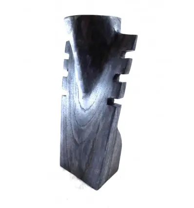 Présentoir en bois pour colliers et pendentifs 25cm | Finition "Noir Vintage"